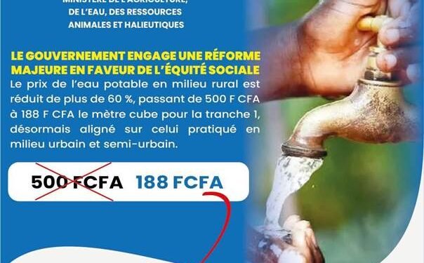 RÉFORME TARIFAIRE DE L’EAU : UNE BAISSE MAJEURE POUR LES ZONES RURALES