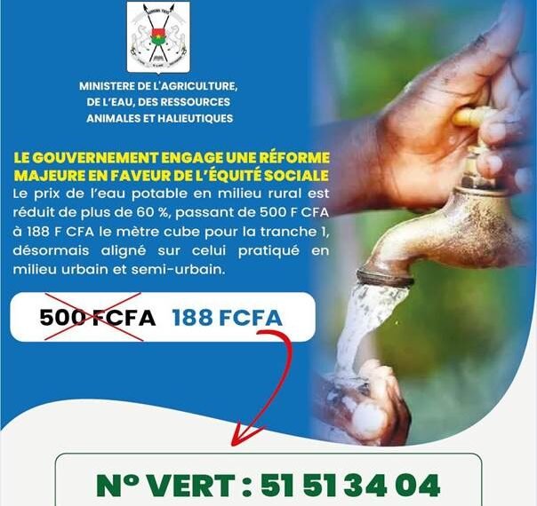 RÉFORME TARIFAIRE DE L’EAU : UNE BAISSE MAJEURE POUR LES ZONES RURALES